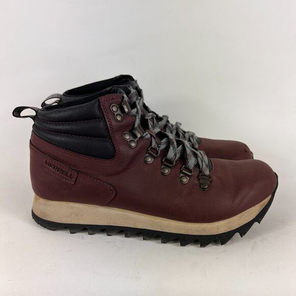 Merrell Alpine Hikers women's size 8.5 brown leather minimalist hiking boots - Picture 2 of 11